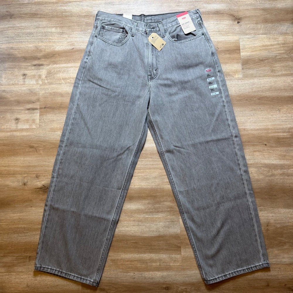Levi's 578 Baggy Jeans Men 34x32 Grey Denim 100% Cotton Loose Relaxed Fit New
